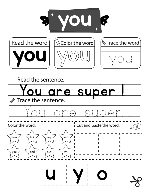 Read and learn words sample 2